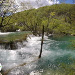 corredeiras do parque nacional Plitvice Lakes, na Croácia