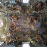 interior de igreja em roma, itália, pintura de teto