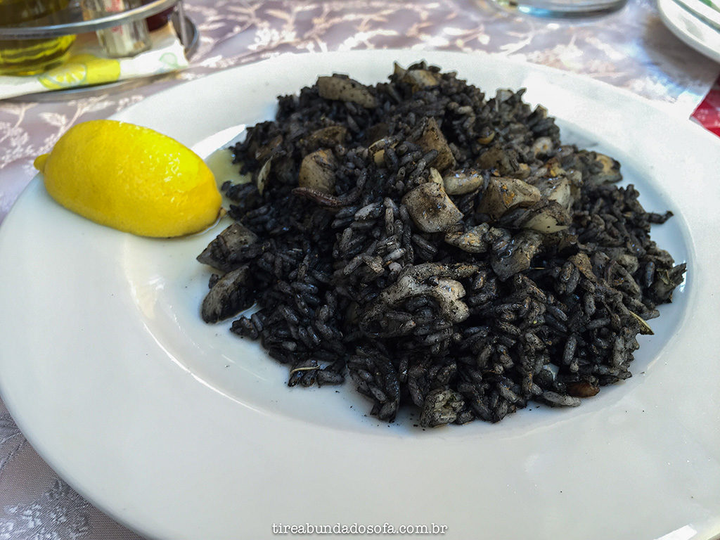 black risoto, risoto negro, frutos do mar, montenegro, kotor
