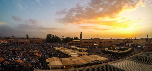 pôr do sol em marrakech