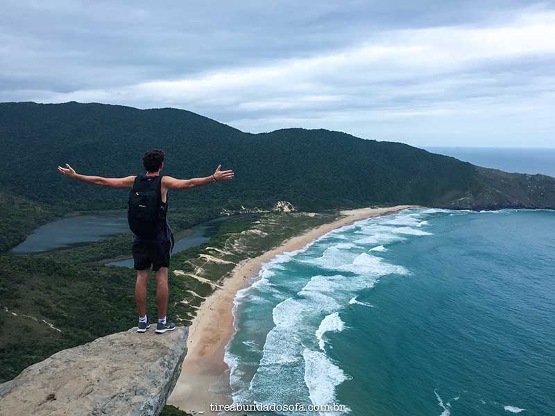 Vista da pedra da coroa, trilha da lagoinha do leste, florianópolis, ilha da magia, santa catarina, o que fazer em Florianópolis