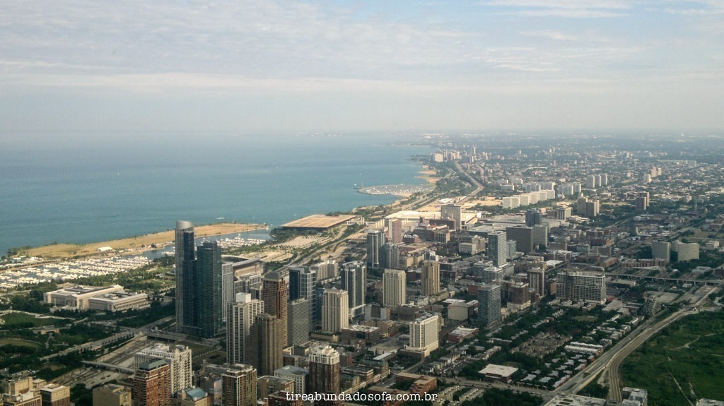 A vista de cima da Willis Tower, em Chicago