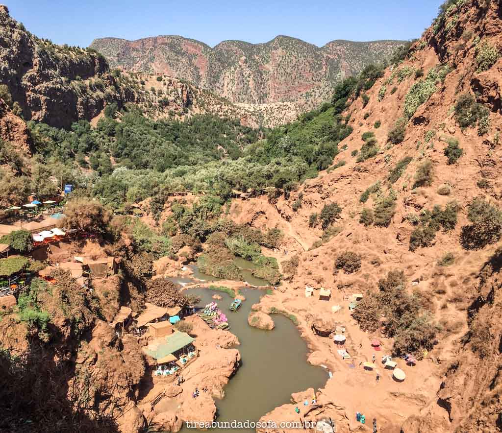 O vale de Ouzoud Falls, no Marrocos