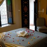 Quartos confortáveis e privativos, no Riad Hôtel Marraplace, em Marrakech, Marrocos