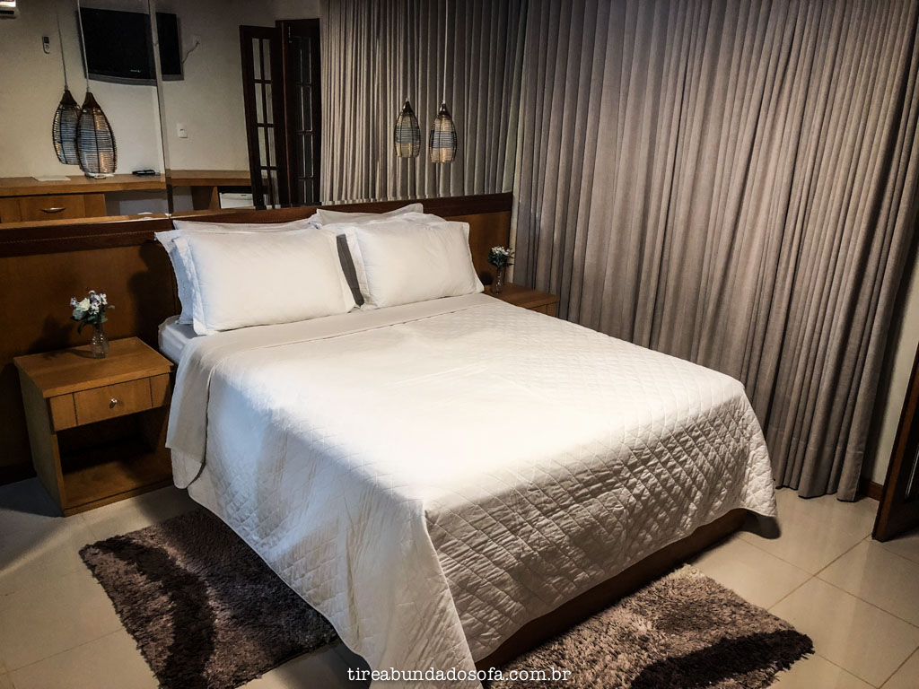 Quartos grandes e confortáveis no Hotel Fazenda China Park, em Domingos Martins, Espírito Santo