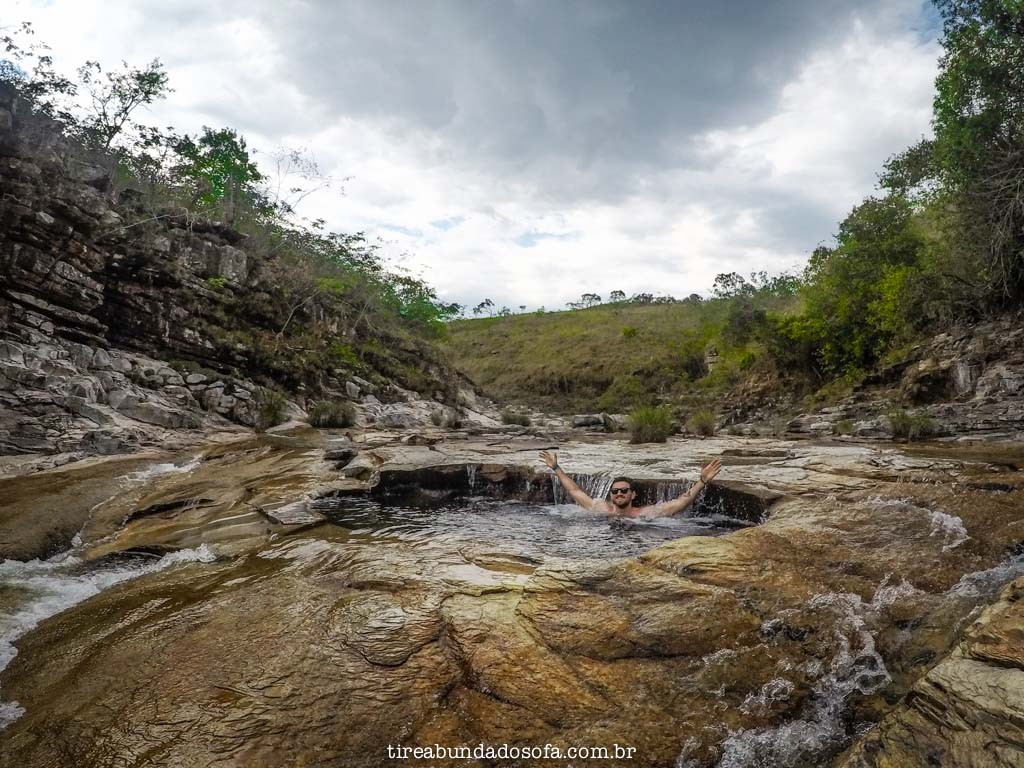 piscina natural na cachoeira da capivara, em capitólio, minas gerais