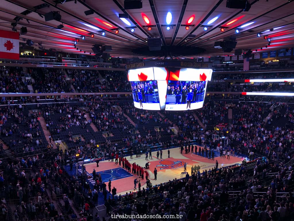 NBA no Madison Square Garden, em nova york