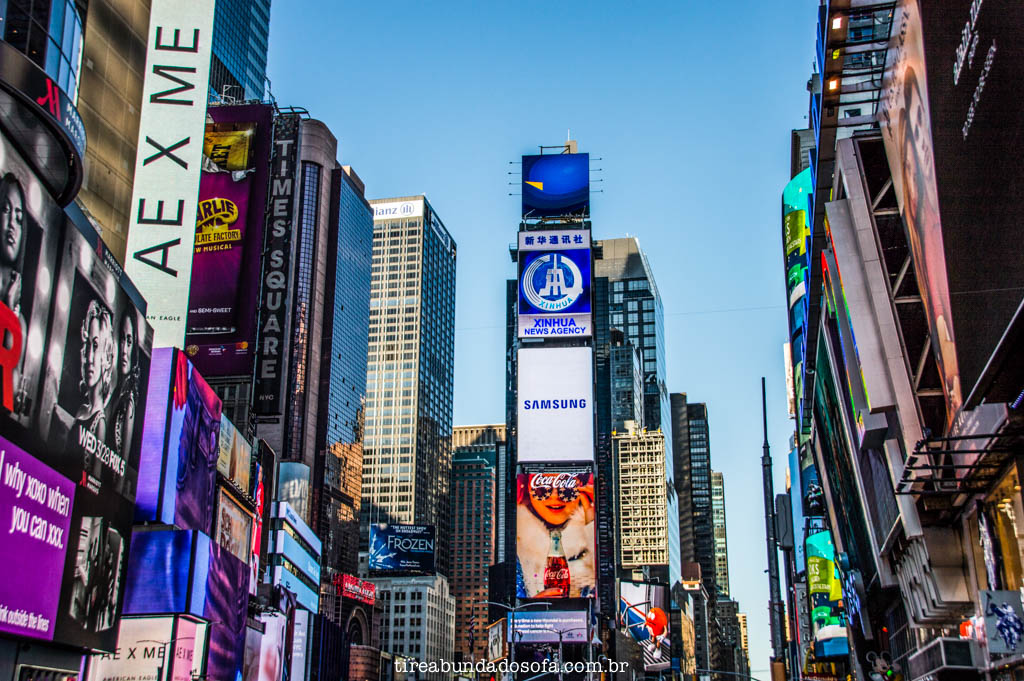 A famosa Times Square, em nova york