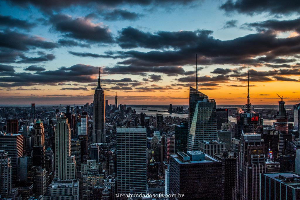 Vista do Top of The Rock  para o Empire State Building em Nova York