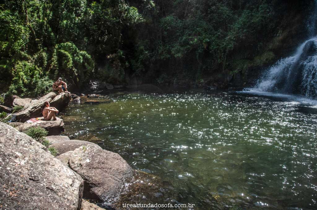 Poço da Cachoeira dos Garcias, em Aiuruoca, Minas Gerais